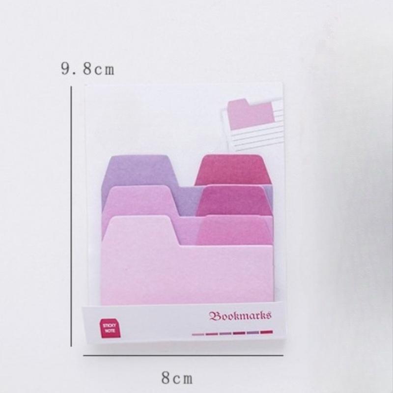 60 Sheets Per Book Solid Color Sticky Notes Information Notebook Notes Stationery Memo Bookmark Notebook School Supplies