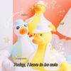 Duck Squeeze Toy Soft TPR Colored Lights Flashing Animal Doll Pinch Toys Stress Relief Vent Toy Cartoon Duck Doll Squishes