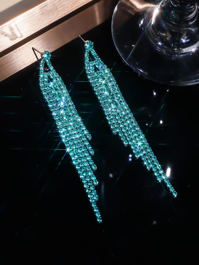 Fashion Versatile Super Flash Long Fringed Earrings