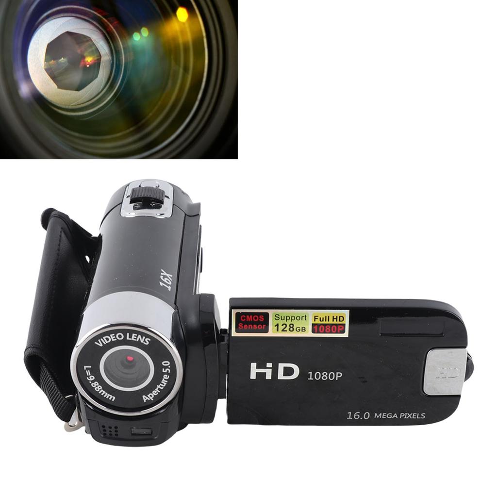 Digital Camera 1080P 16MP HD 16X Zoom Anti Shake Handheld Built in Microphone Video Camera with LED Fill Light