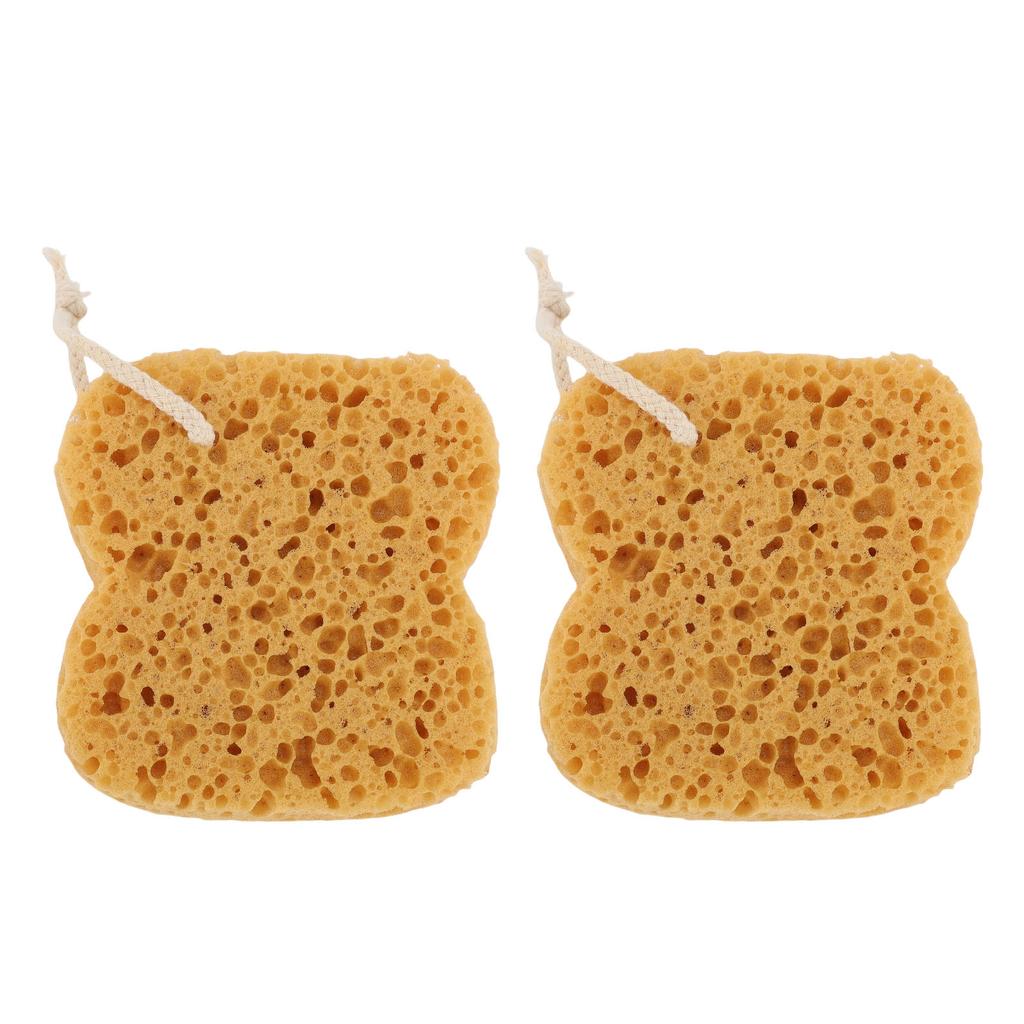 2 Pcs Exfoliating Bath Sponge Gentle Reusable Porous Shower Body Loofah Sponge for Massage