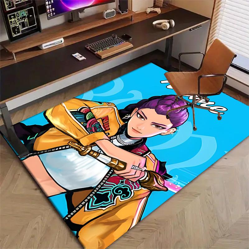 Custom KPop Demon Hunters Mat Personalized Name, Polyester Washable Indoor Entryway Rug, Gift for Christmas, Easter, Thanksgiving Day