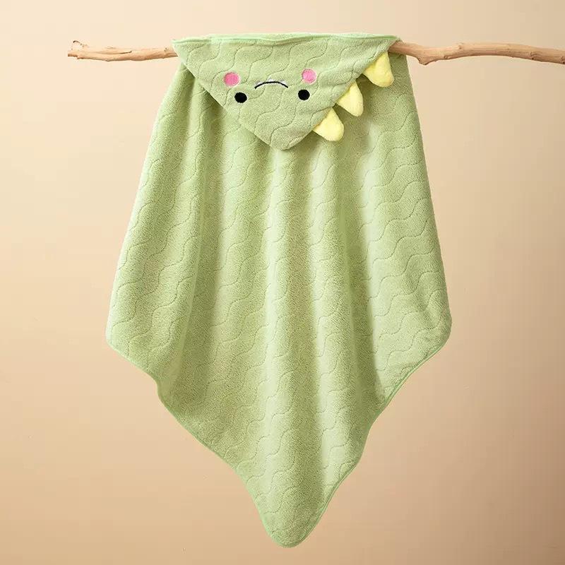 Baby Children Bath Towels Newborn Quilt Bag Towel Bag Quilt Coral Fleece Wrap Towel Embroidered Blanket Animal Eye Closed Hooded Cape