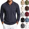 Men's Knit Long Sleeve Shirt with Pocket for Spring and Fall