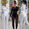 Women's Fashion Casual Long Sleeve O-Neck  Pants Suits