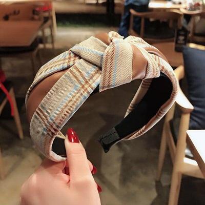 Korean Knot Headband: PU Leather Twill Hair Accessory for Face Wash