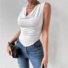 New Solid Color Sleeveless Slim Sexy Top Casual Women
