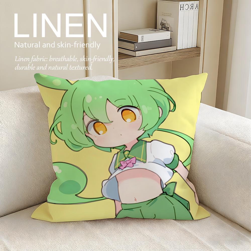 Cute ZZundamon Anime Cushion Cover Pillowcase Set Pcs x x Breathable Washable Sofa Cushion Cover