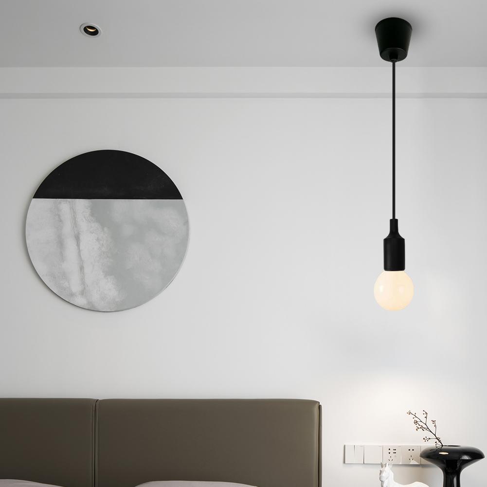 Dining Room Pendant Lamp Base E27 Chandelier Light Holder Silicone Modern Pendant Light Holder AC 90-260V for Home Living Romm