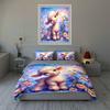 Lamb floral backdrop. Bedding Duvet cover sets Duvet covers Pillowcases gifts (1 * Duvet Cover 2 * Pillowcases, without duvet insert)