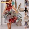 Fashion Summer Spring Short Sleeve V-Neck Casual Dresses