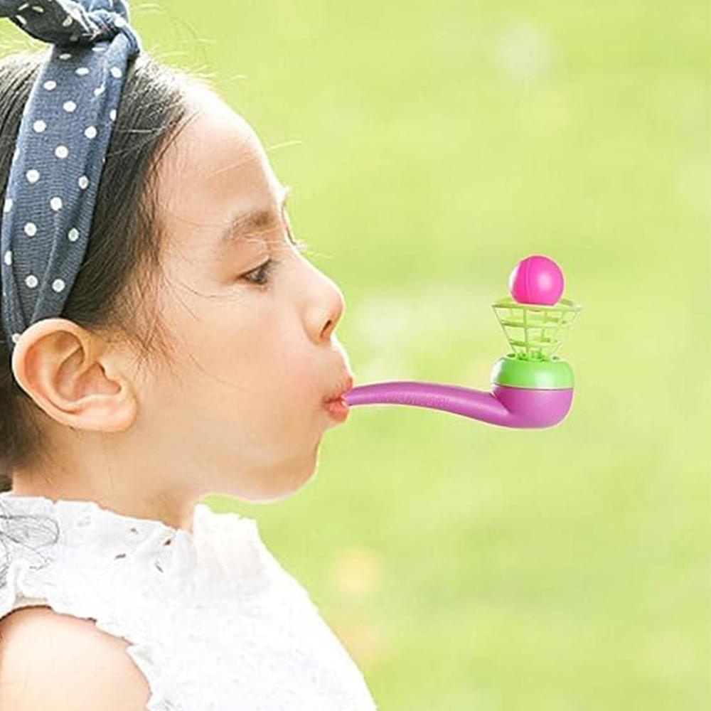 5/10/20Pcs Ball Blowing Pipe Random Color Floating Blow Suspended Ball Game Toy for Kids Birthday Party Baby Shower Gifts