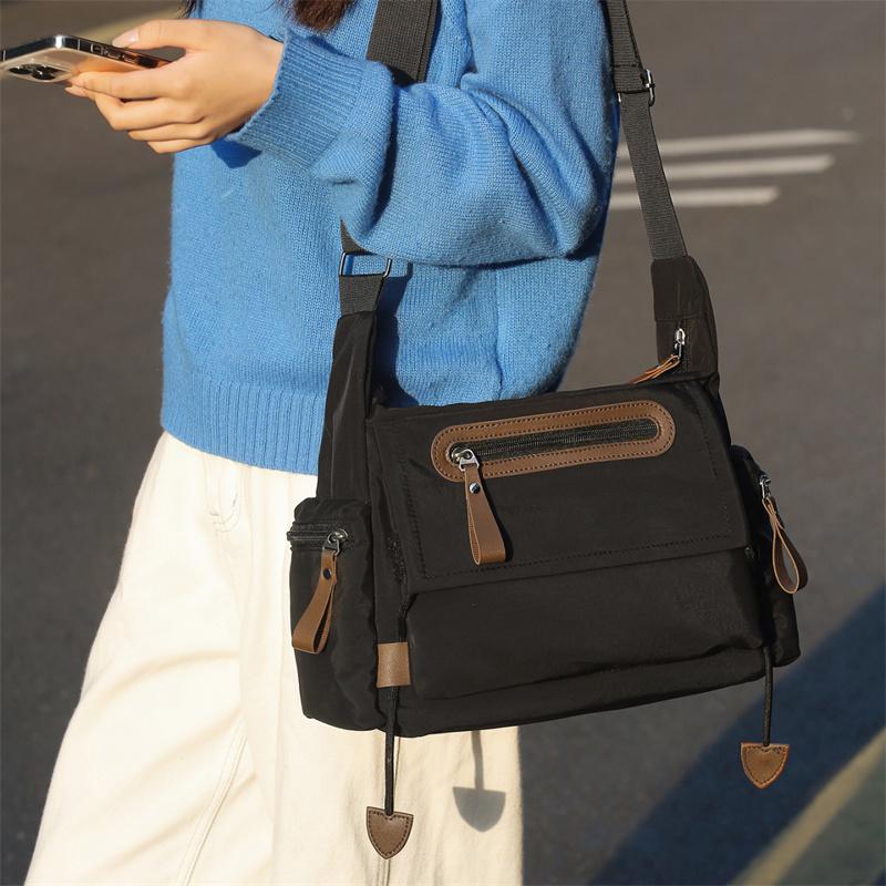 Herren Umhängetasche mit großem Fassungsvermögen Student Messenger Bag
