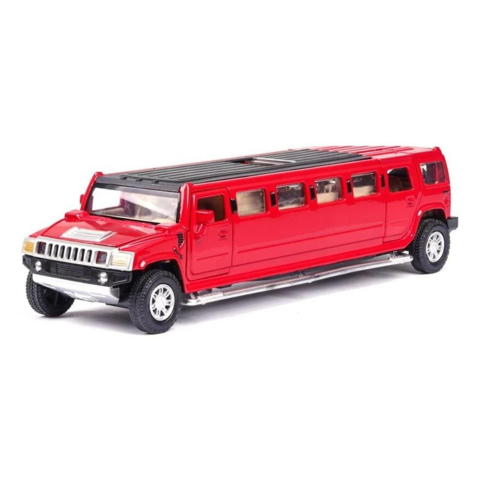 1/32 zliatinový Hummer H2 predĺžená limuzína kovový odliatok model auta zvuk a svetlo naťahovacie detské hračkárske vozidlá darček