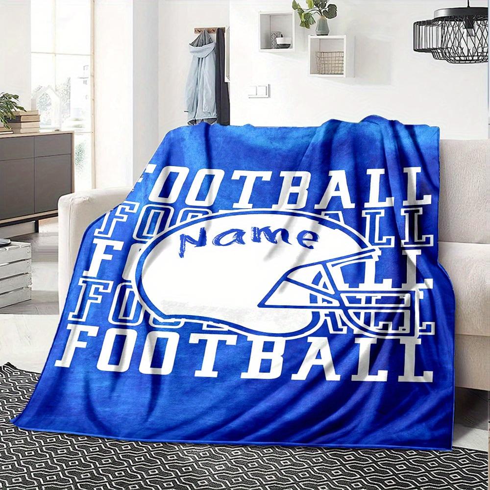 Football Home Customize Your Name Blankets Comfortable Soft Lightweight Allseason Multipurpose Blanket For Picnics Sofas Offices Beds Living Rooms