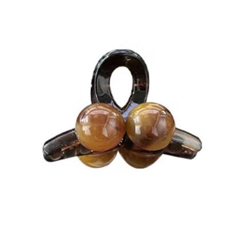 2024 Hochwertige kaffeefarbene Haarnadel: Kleiner Damen-Hai-Clip für Pony und gebrochenes Haar