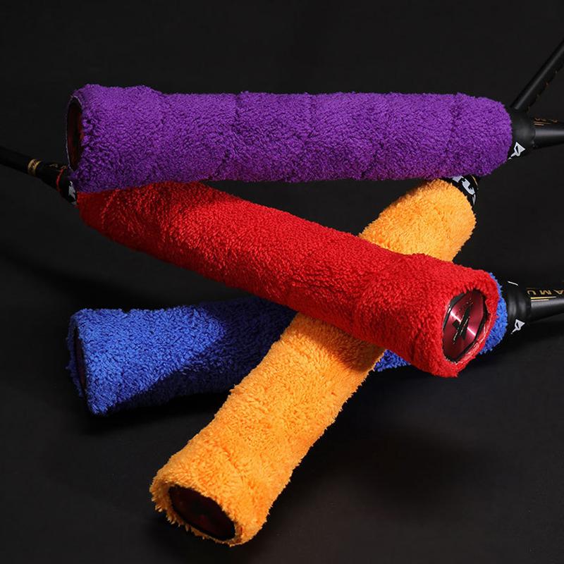 Hochwertige Tennis Badminton Schläger Übergriffe Baumwoll Handtuch Griffe Band Schweißabsorbierendes Griffband Schweißband