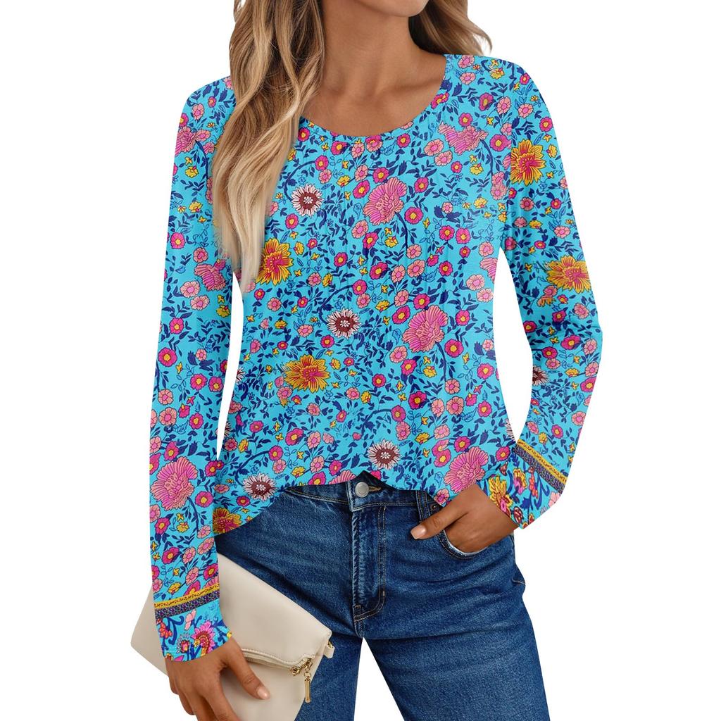 Cămăși cu mânecă lungă pentru femei, tricouri grafice, topuri de bază casual, pulovere