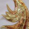 2Pcs/Set Blue Golden Sequin Embroidered Patch Repair AppliqueLace DlY Clothing Sewing Decoration Accessories