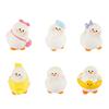 Mini Goose Figurine Tiny Miniature White Goose Small Cute Resin Animal Statue for DIY Crafts Lawn Yard Decor Dollhouse