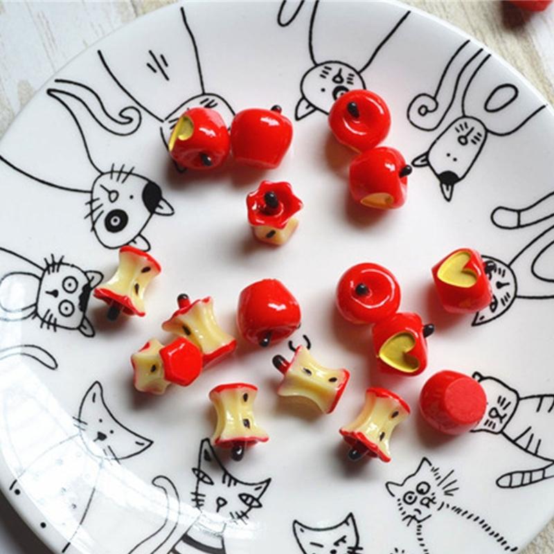 Stylish Red Apples Core Shaped Resin Jewelry Piece Accessories Perfect for Daily Wear, Parties, or as a Romance Gift
