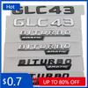 Hot 2025 3D ABS Car Rear Trunk Badge Letters Sticker Logo GLC 43 BITURBO 4MATIC Emblem For Mercedes Benz AMG GLC43 X253 Accessor