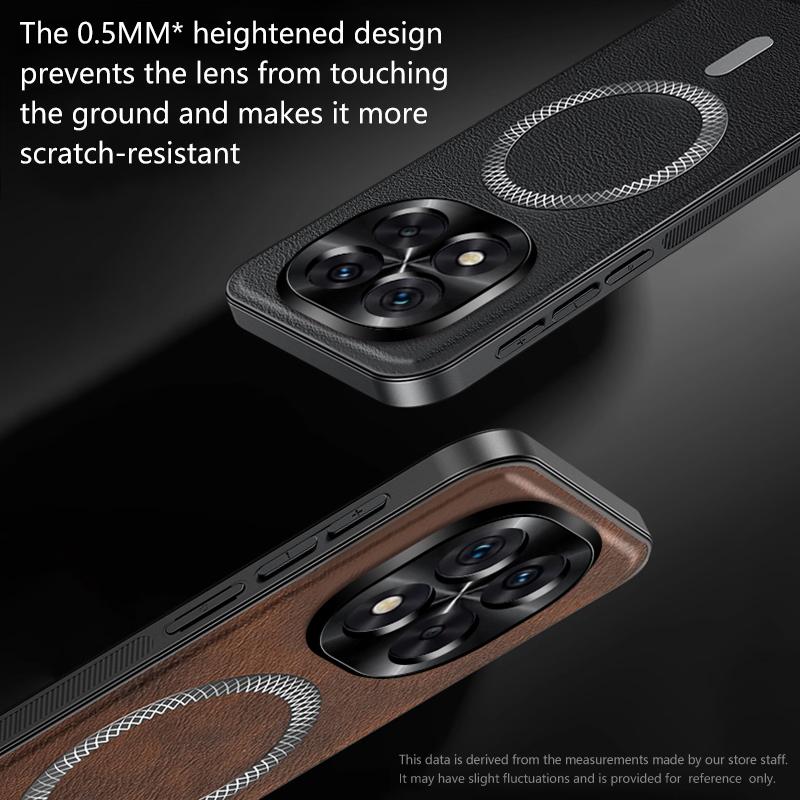 For Redmi Note 14 Pro 4G 5G Case Magnetic Elegant Leather Wear-Resistant Lens Fully Covered Non-Slip Grip Edge Cover Shell