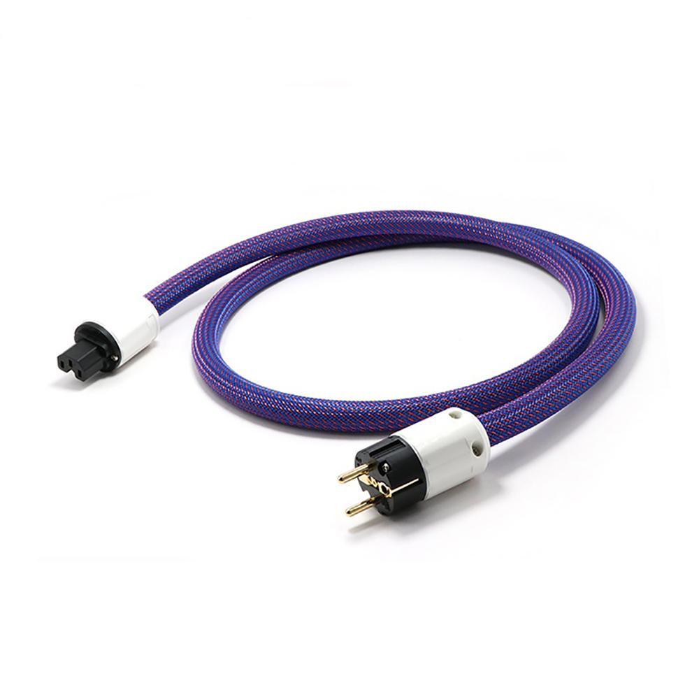 For HiFi Audio AC Audiophile Power Cable With EU Power Plug For tube amp CD HIFI 1M
