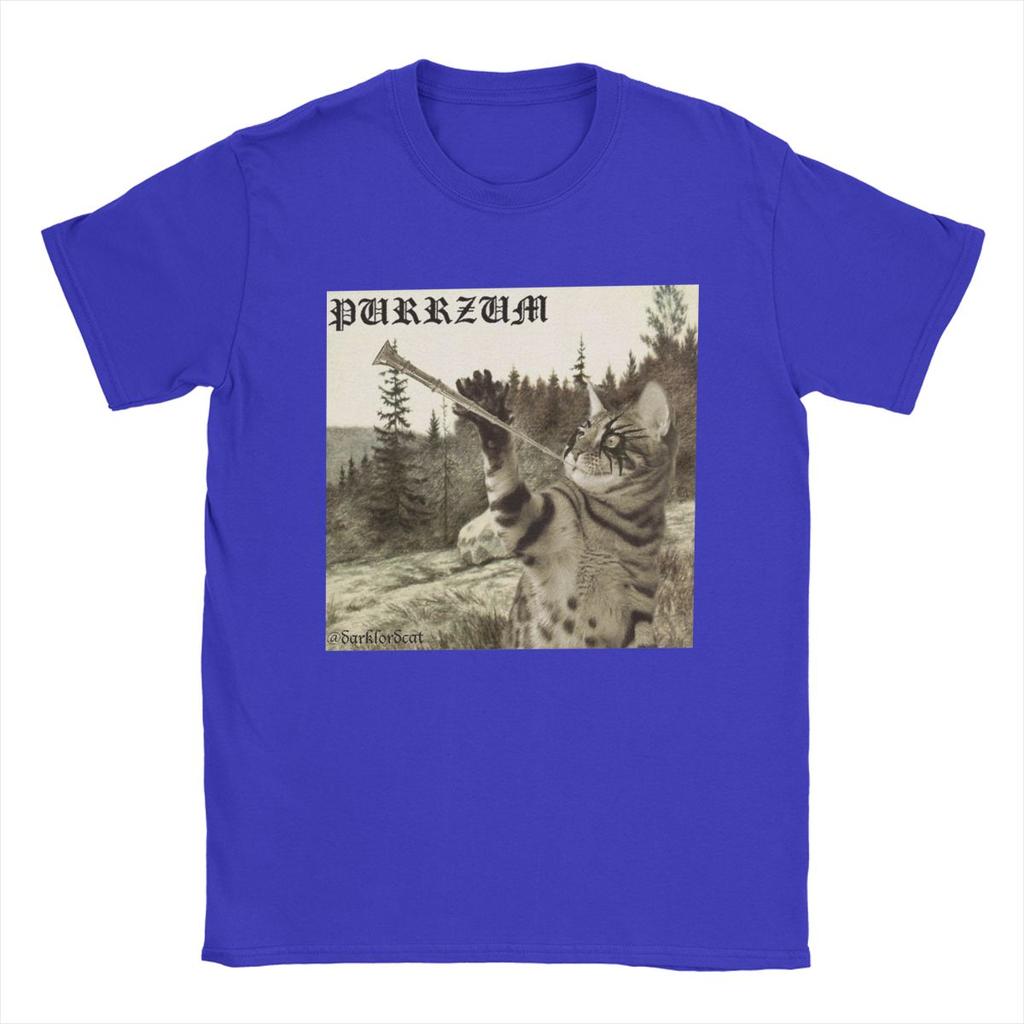 Men T-Shirt Purrzum Burzum Funny Pure Cotton Tees Short Sleeve T Shirt O Neck Tops Birthday Present