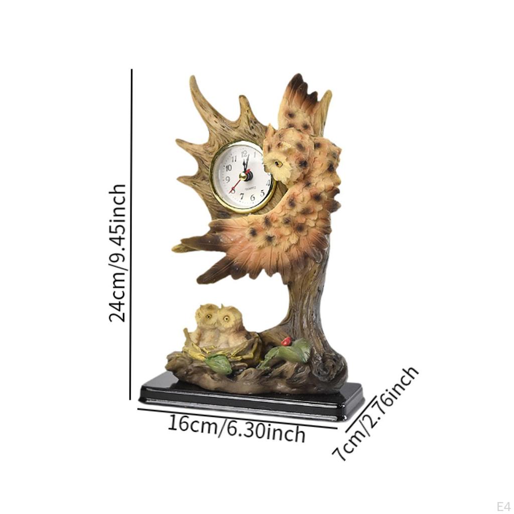Animal Sculpture Clock for Tabletop Decor In Apartment Or Dining Room