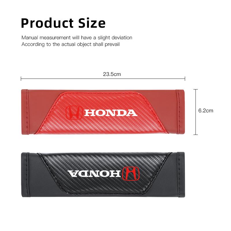 Car Safety Belt Cover Pads Auto Leather Shoulder Cushion Accessories For Honda civic accord fit jazz pilot CRV odyssey passport TO0