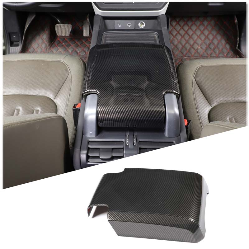 

For Land Rover Defender 110 2020-2024 ABS Carbon fiber Car Inner Armrest Box Storage Box Decorative Cover Trim Car Accessories