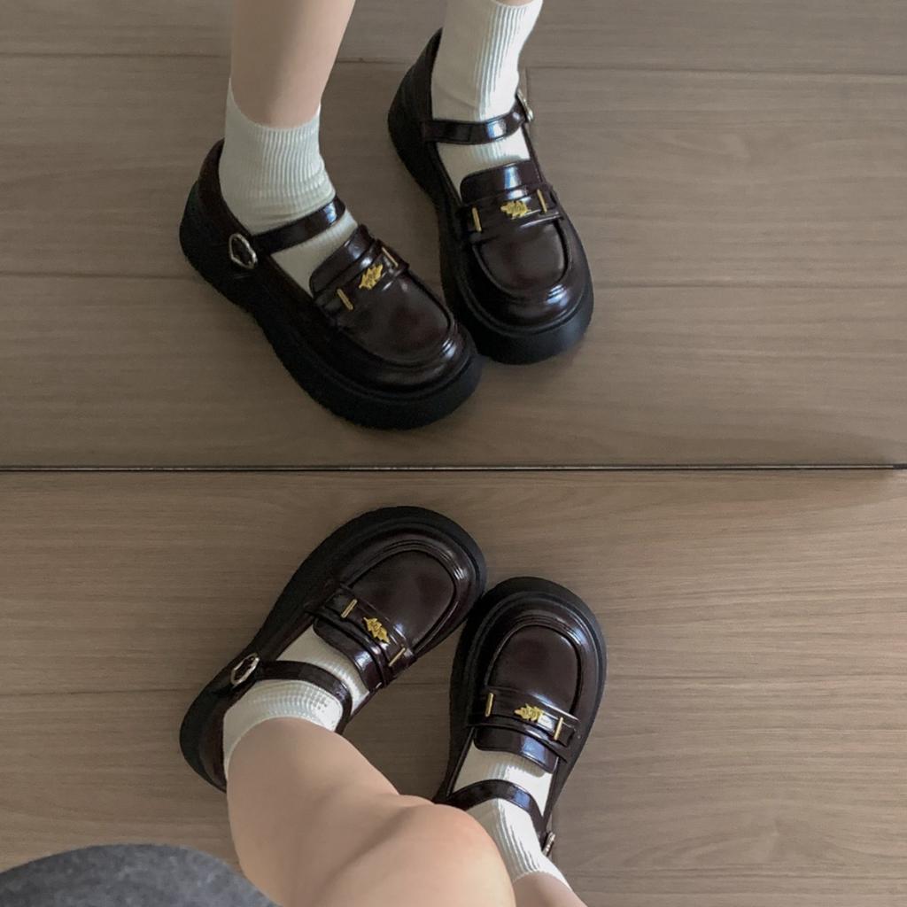 Queen Fan Yinglun Style Retro Platform Small Leather Shoes Women's 2025 New Autumn Skirt Heightening Mary Jane Shoes
