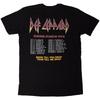 Def Leppard Unisex Adult Summer Stadium Tour Back Print T-Shirt