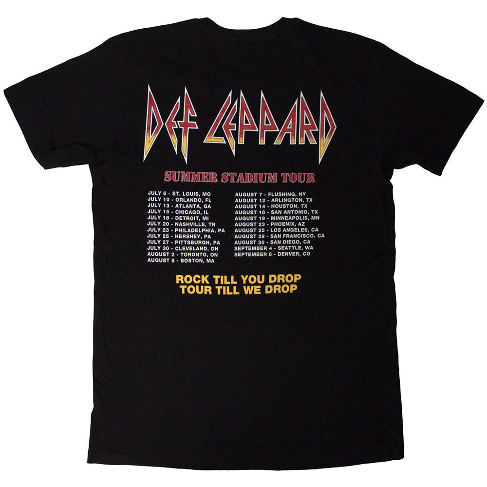 Def Leppard Unisex Adult Summer Stadium Tour Back Print T-Shirt