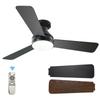 Variable Frequency Smart Ceiling Fan Light for Living Room & Bedroom - Silent, with Adjustable LED