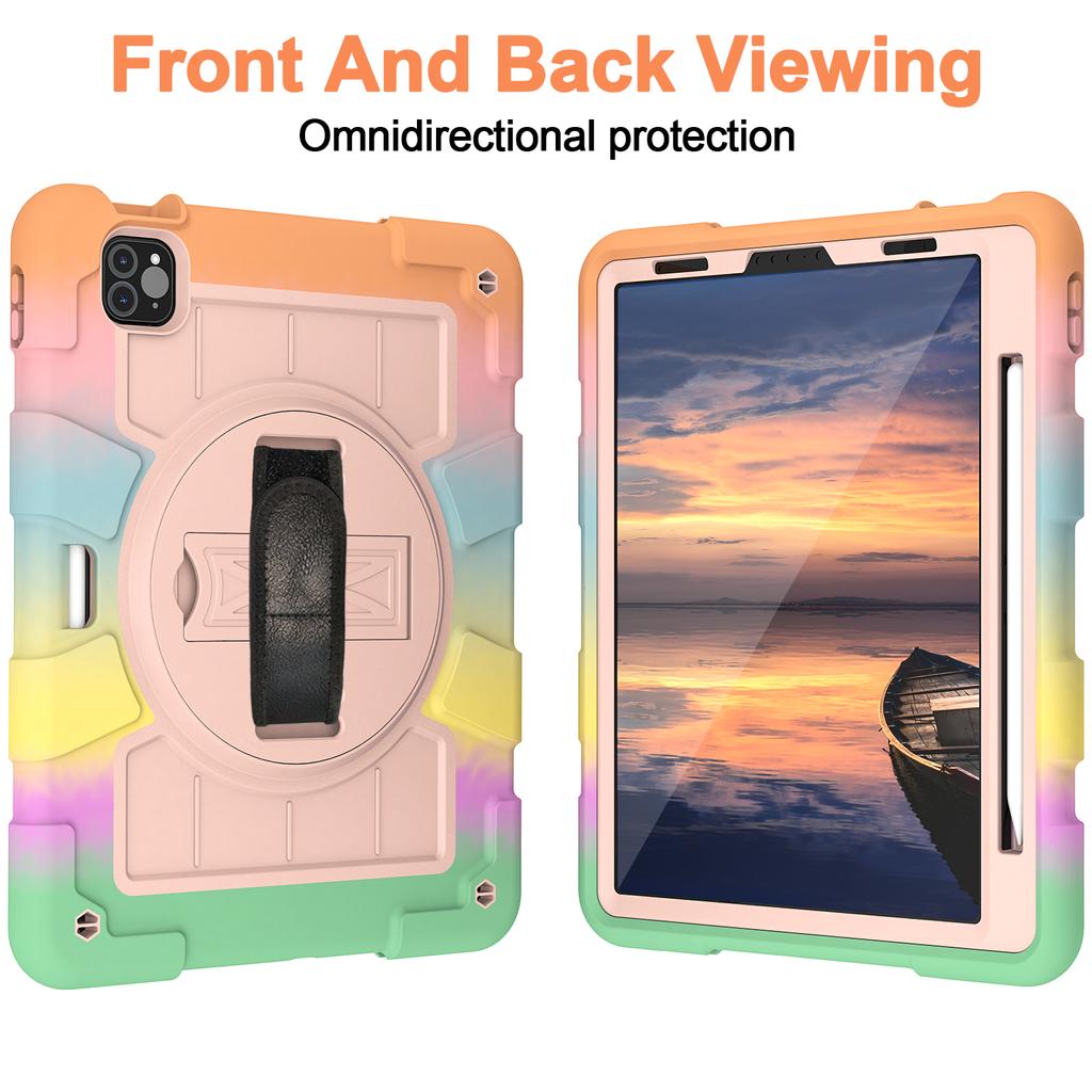 360 Rotating Case Universal for IPad Pro 11 2018 2020 2021 2022 Air 4 5 10.9 Kickstand Cover Shockproof with Hand Shoulder Strap