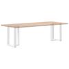 Vidaxl Nogi Do Stołu Jadalnego, 2 Pcs., Białe, 60X35X(72-73) Cm, Stal