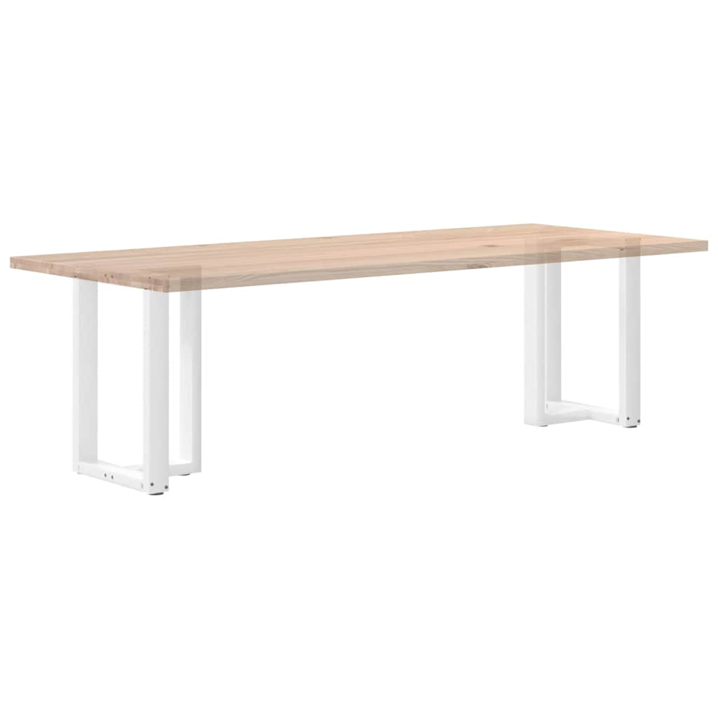 Vidaxl Nogi Do Stołu Jadalnego, 2 Pcs., Białe, 60X35X(72-73) Cm, Stal