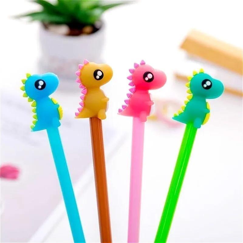 2026 New Dinosaur Pens Korean Stationery Cute Kawaii Cartoon Dinosaur Gel Pen School Office Supplies Creative Gifts Color Random