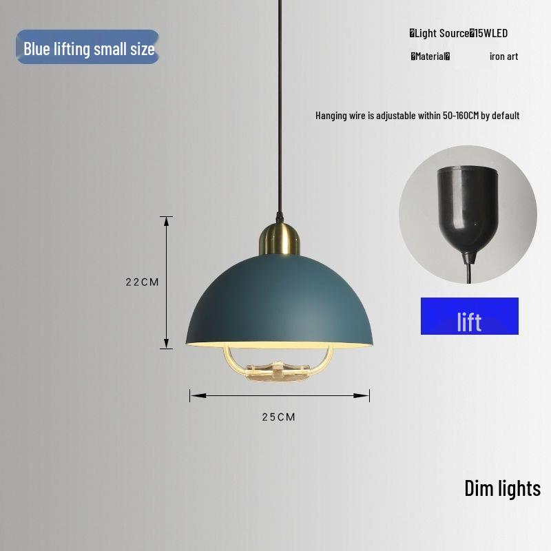 Modern Minimalist Telescopic Macaron Chandelier for Dining, Card, Mahjong, or Study Rooms