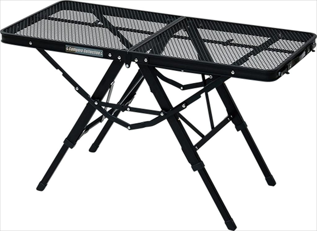 Campers Collection Tough Light Action Table Black, šířka x hloubka x výška [Yamazen] TAT-8640 (MBK) velikost 87,5 40,5 35,5/50/60 cm