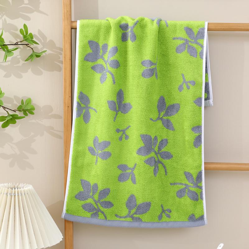 Maple Leaf 130g Thick Bamboo Fiber Towel - Soft & Absorbent Face Towel 73x33 флуоресцентный зеленый