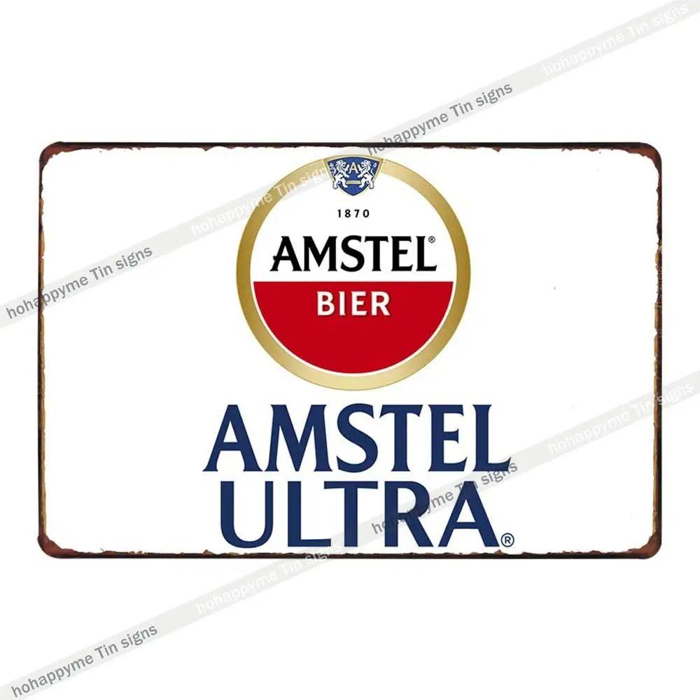 

Vintage Beer Metal Tin Sign Rectangular Iron Wall Art Home Decor 20x30 cm