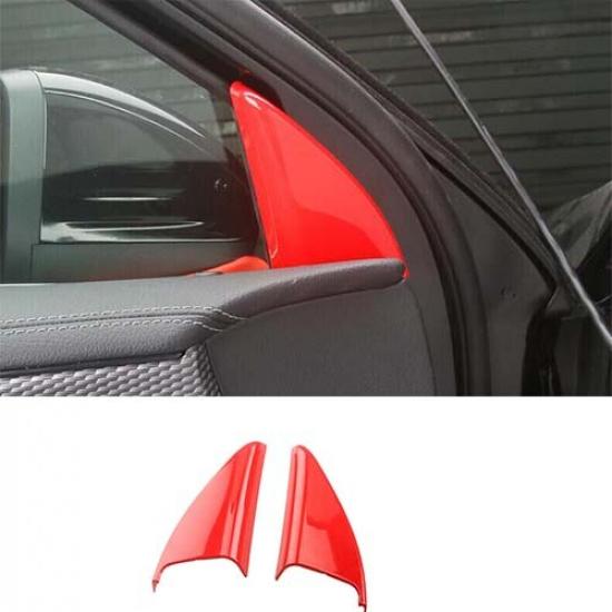A-Pillar Front Triangle Cover Trim ABS Red For Benz A-Class CLA -