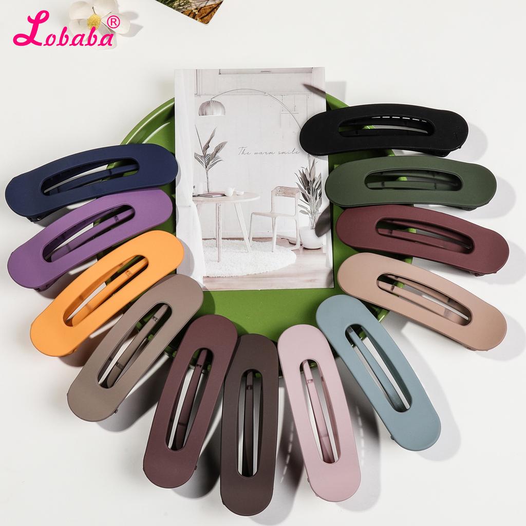 6 PCS Flat Hair Clips for Women, Thick and Small Sizes, Perfect for Thin or Thick Hair, Matte Cute Banana Clips,Neutral Color