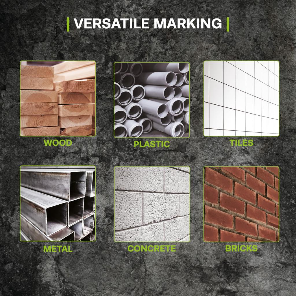 Tracer Pro Series Wytrzymała Metalowa Konstrukcja Aluminiowa Konstrukcja Zestaw do Znakowania z 6 Zapasowymi Opakowaniami Grafitu i Kaburą na Ołówek, Wszystko w Jednym