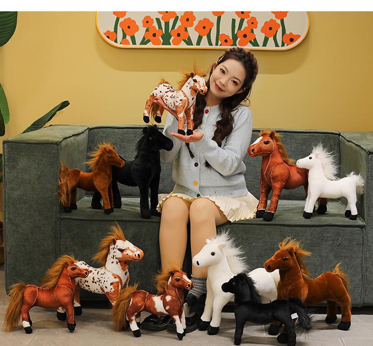 Cute Pony Plush Doll - Simulation Blood-Sweat Horse Birthday Gift for Girls