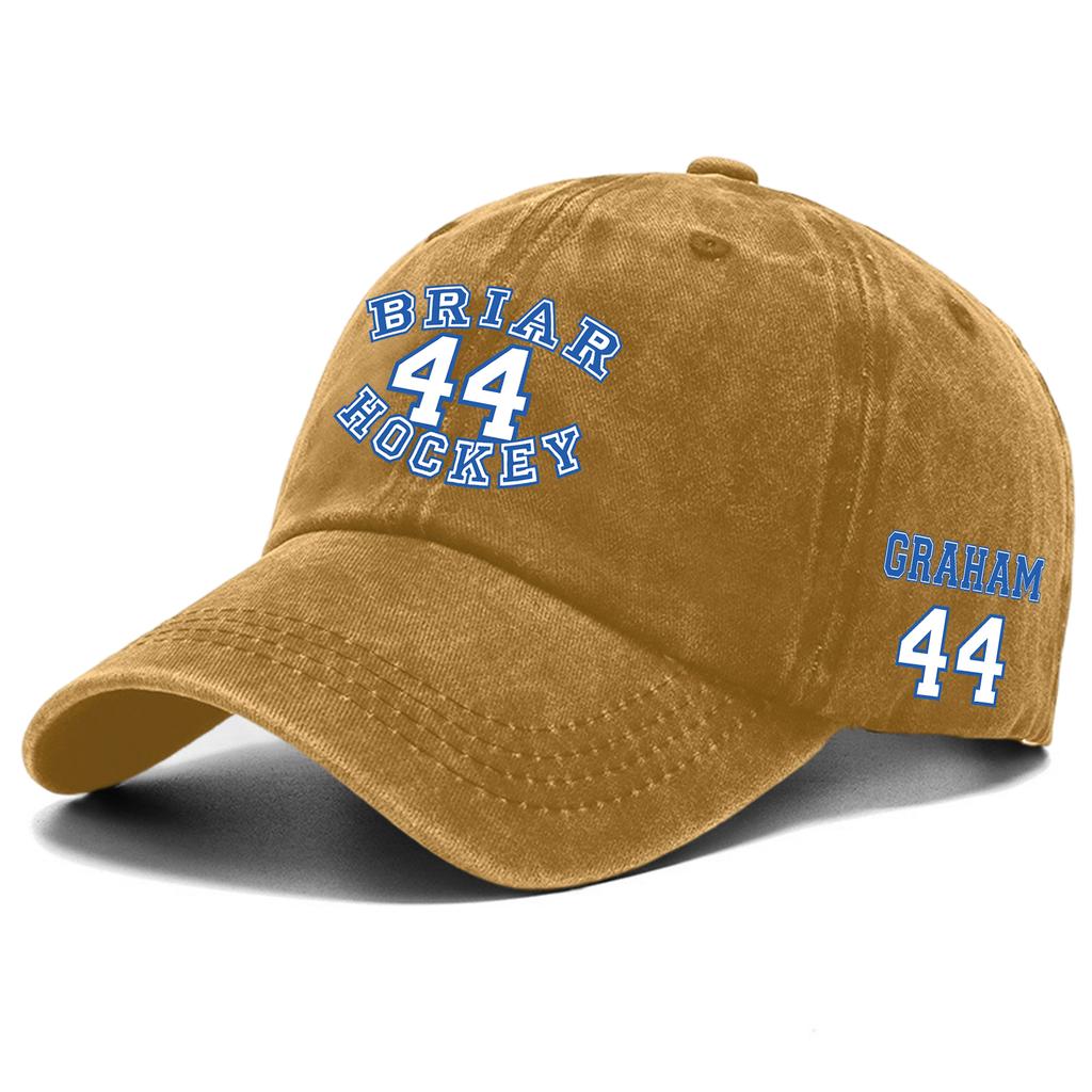 Vintage Washed Cotton Baseball Cap Soft Top Adjustable Fit Embroidered Number and Letter Design Classic Style Hat for Everyday Wear