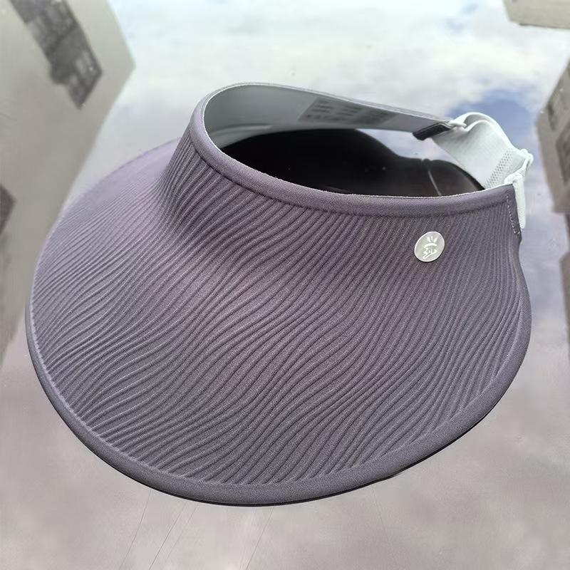 Simple empty top seamless hat textured sun hat women's outdoor UV protection large brim face covering sun hat